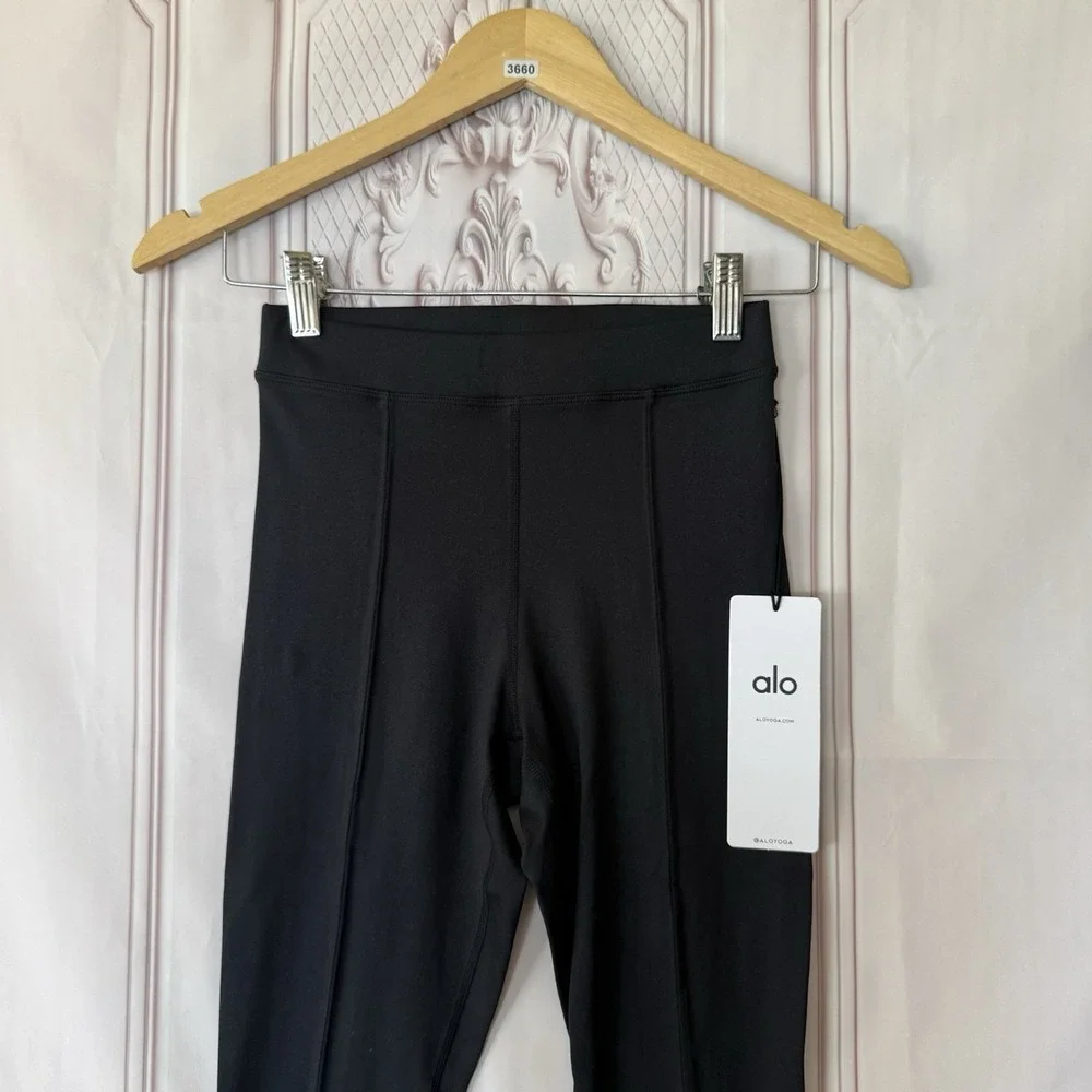 Alo Yoga Airbrush High-Waist Enso Stirrup Legging Black Sz XXS NWT Pilates